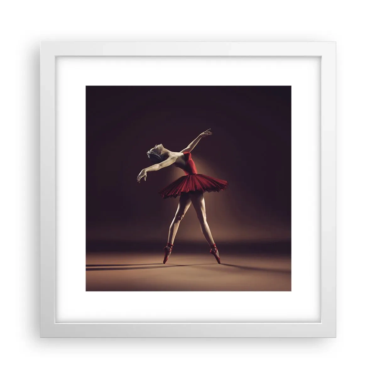 Poster in einem weißen Rahmen - Eine Primaballerina - 30x30 cm