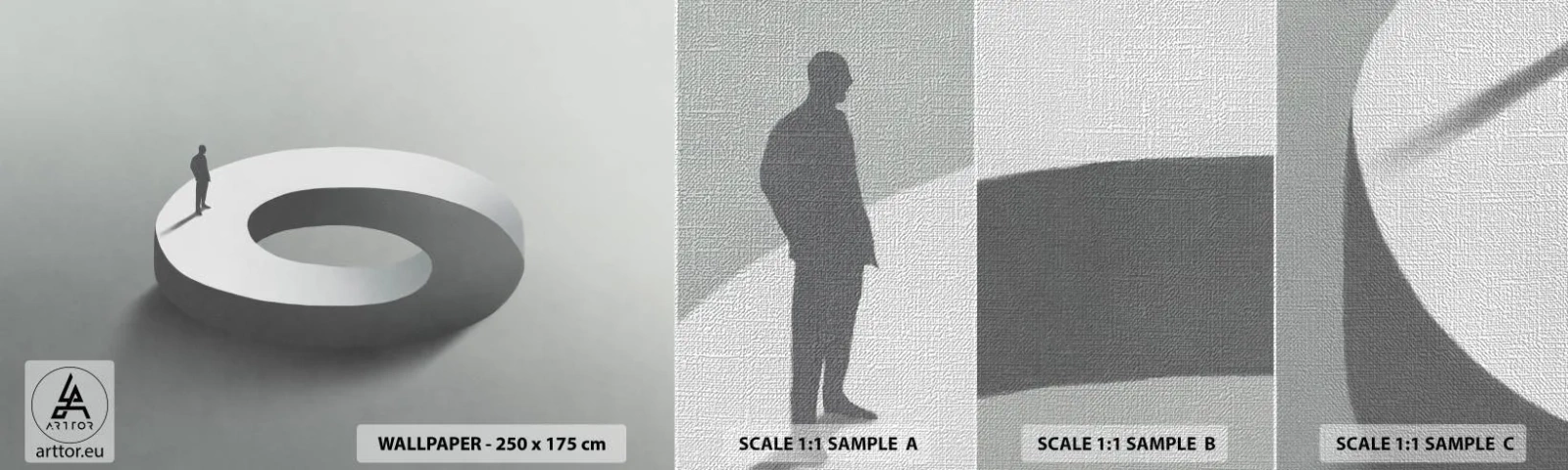 Fototapeten Muster Premium Canvas - Und wie soll man davon klug werden - Mann, 3D, Geschäftsmann - 100x30 cm