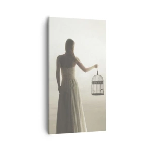 Bild auf Leinwand - Leinwandbild - Sei frei - 55x100 cm