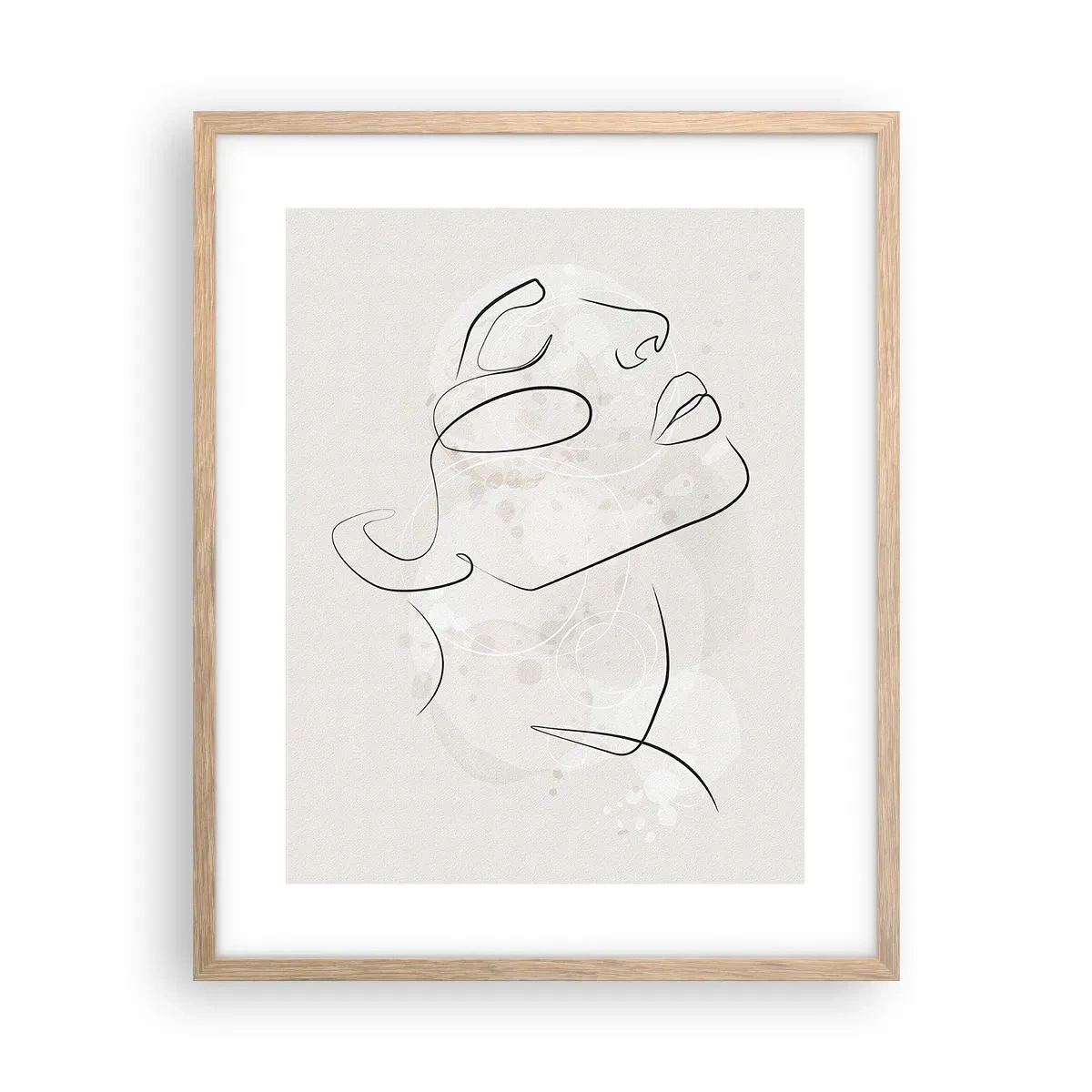 Poster in einem Rahmen aus heller Eiche - Die Umrisse eines Traums - 40x50 cm