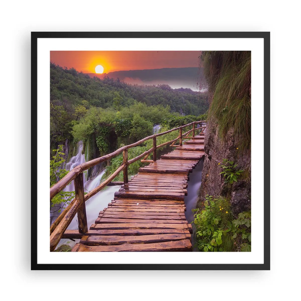 Poster in einem schwarzem Rahmen - Schönheit jenseits des Glaubens - 60x60 cm