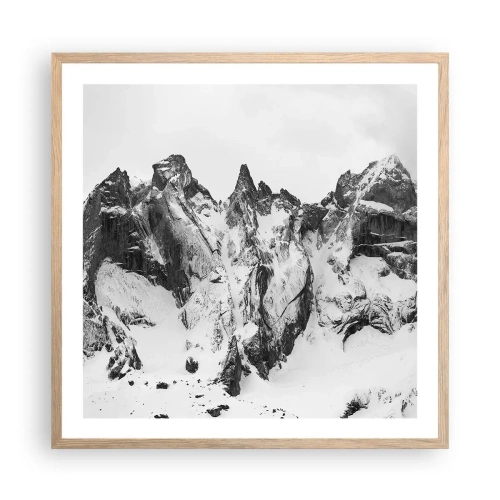 Poster in einem Rahmen aus heller Eiche - Gefährlicher Granitgrat - 60x60 cm