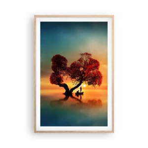 Poster in einem Rahmen aus heller Eiche - Oddaysons und die Stille der Weltlosen - 61x91 cm