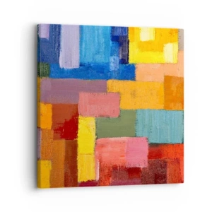 Bild auf Leinwand - Leinwandbild - Jeder ist anders, alle bunt - 30x30 cm
