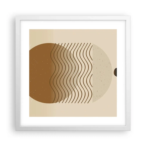 Poster in einem weißen Rahmen - Zur Entstehung geometrischer Figuren - 40x40 cm