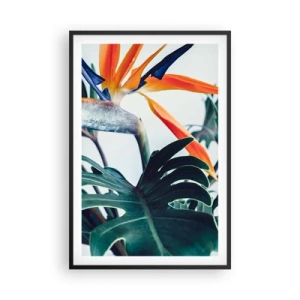 Poster in einem schwarzem Rahmen - Vogelbusch - 61x91 cm