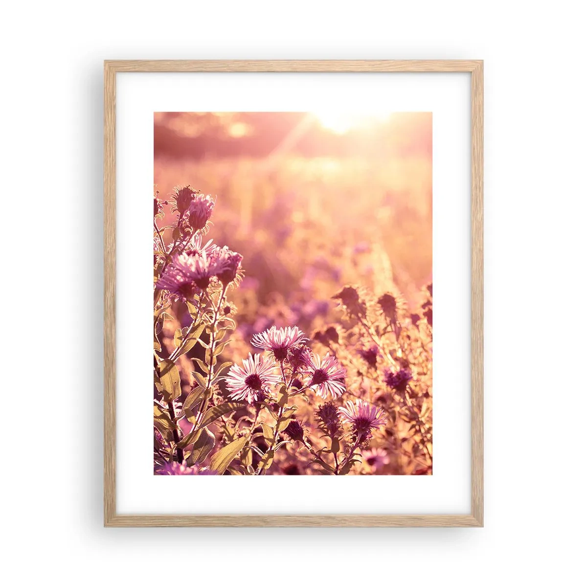 Poster in einem Rahmen aus heller Eiche - Bevor der Sommer vorbei ist - 40x50 cm