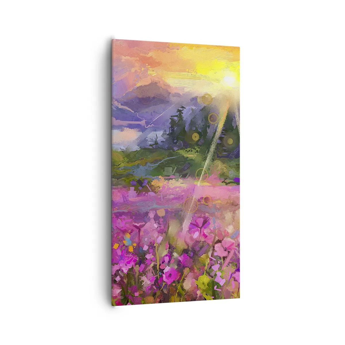 Bild auf Leinwand - Leinwandbild - Im Tal unter dem Schutz der Sonne - 65x120 cm