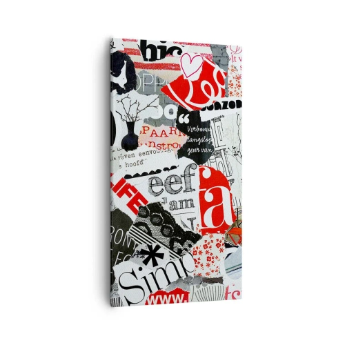 Bild auf Leinwand - Leinwandbild - Hipster-Collage - 55x100 cm