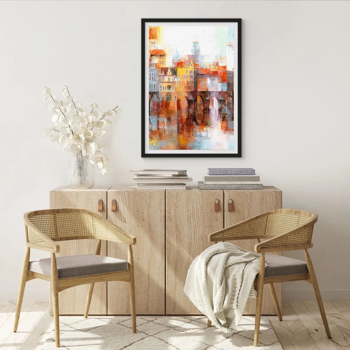 Poster in einem schwarzem Rahmen - Schön ist es auch unter der Brücke - 70x100 cm