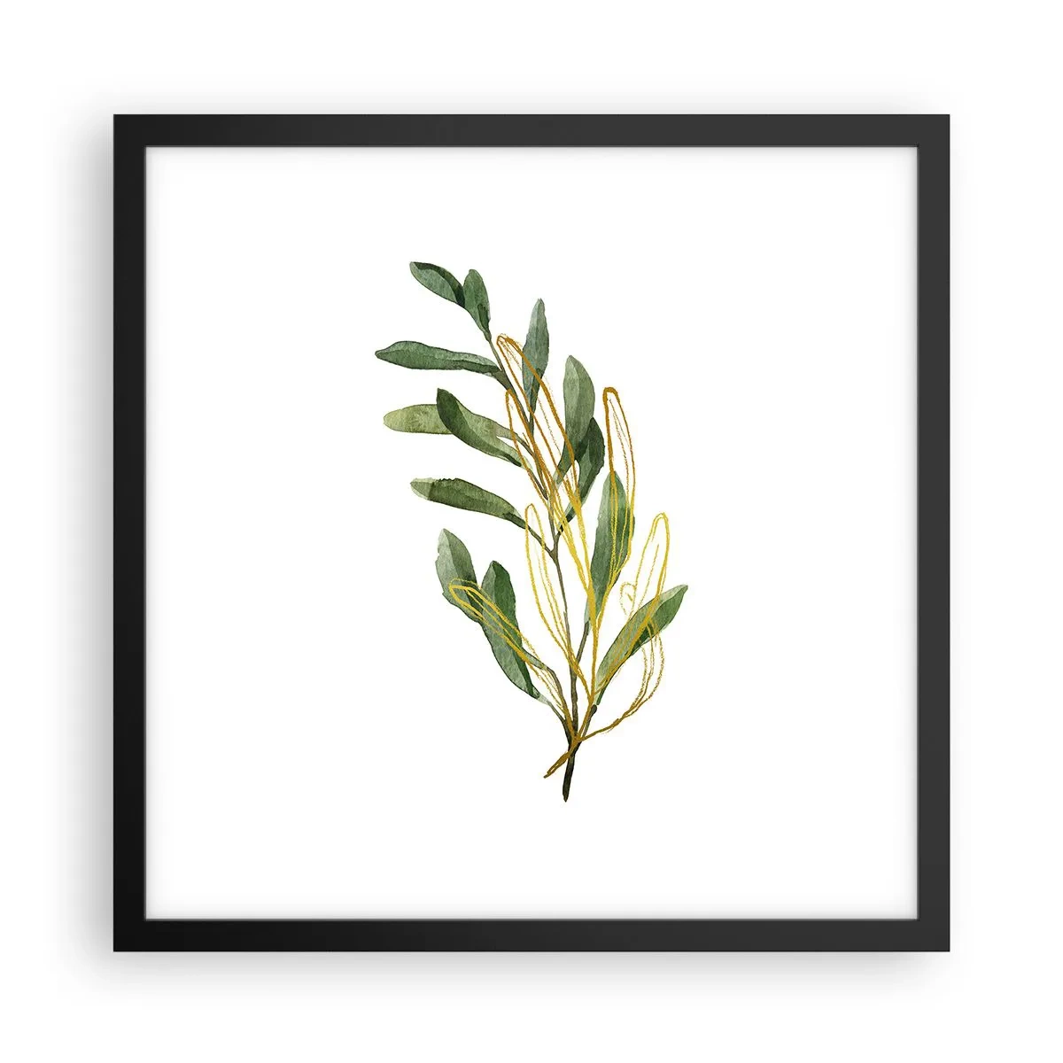 Poster in einem schwarzem Rahmen - Alles was gut ist - 40x40 cm