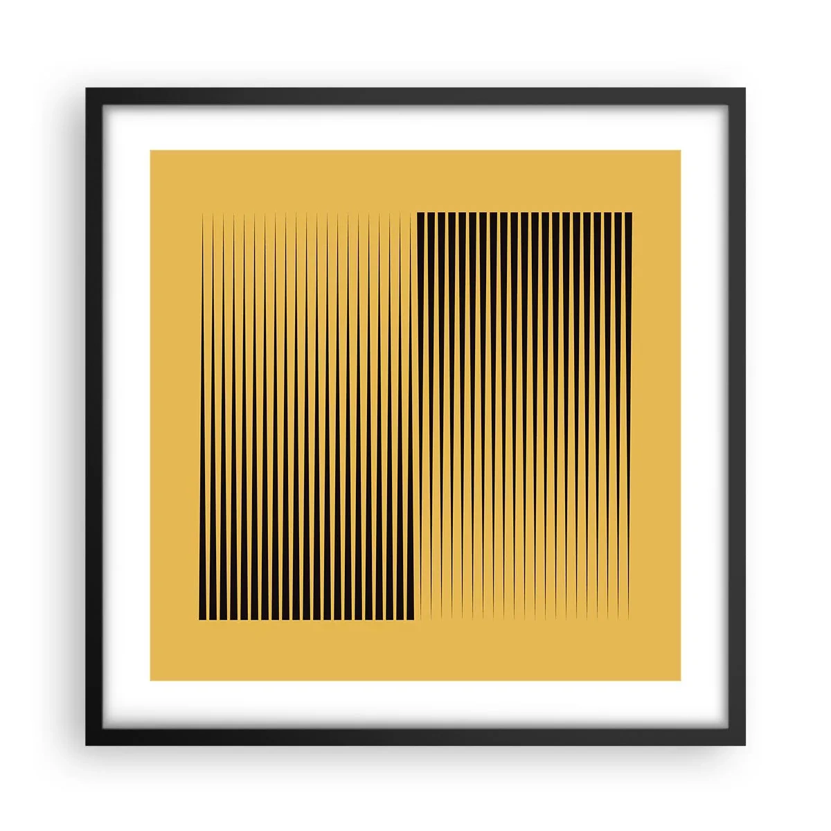 Poster in einem schwarzem Rahmen - Quadratur der Gegensätze - 50x50 cm