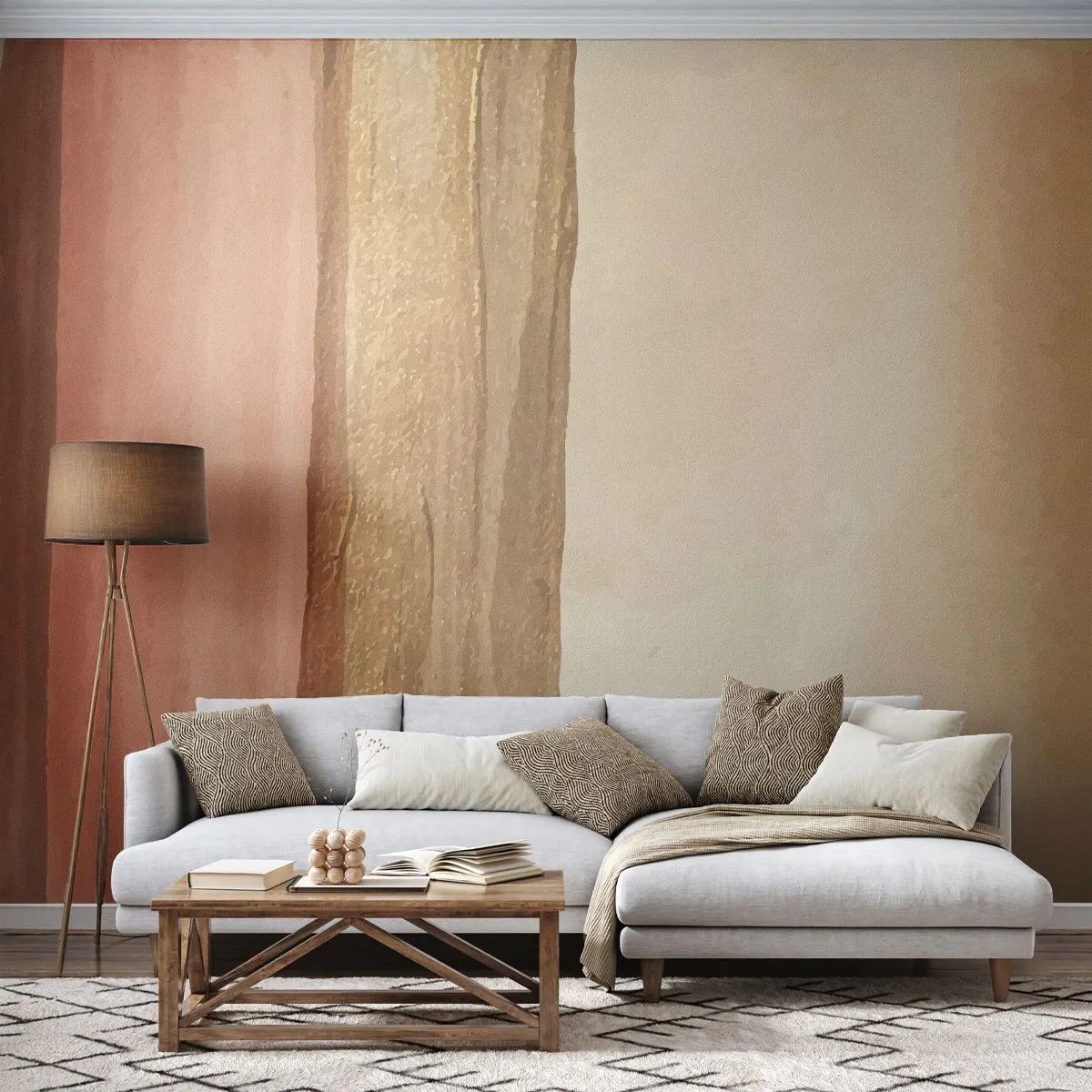 Fototapete Premium Canvas - Vertikale Komposition - Abstraktion, Stück, Moderne Kunst. - 200x140 cm