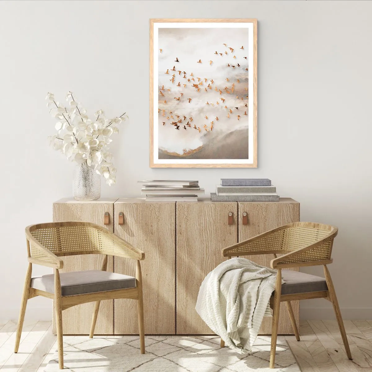 Poster in einem Rahmen aus heller Eiche - Es ist schon die Zeit… - 70x100 cm