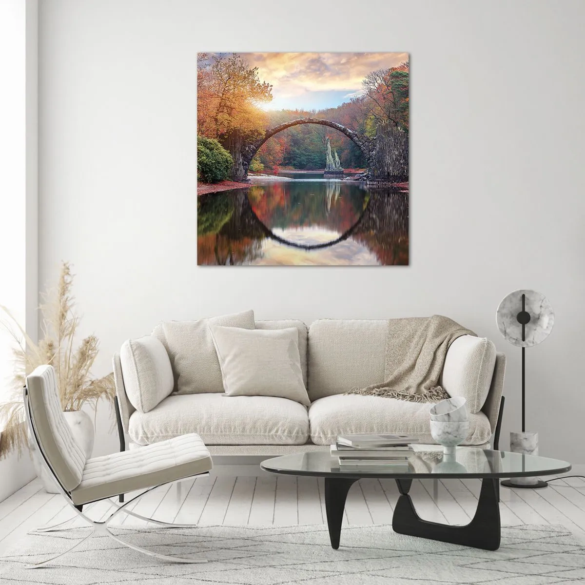 Glasbild - Bild auf glas - Auf der anderen Seite des Spiegels - 70x70 cm