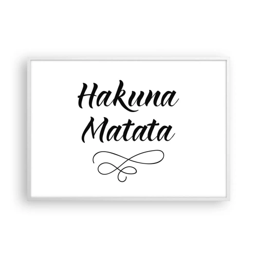 Poster in einem weißen Rahmen - Bester Ratschlag - 100x70 cm