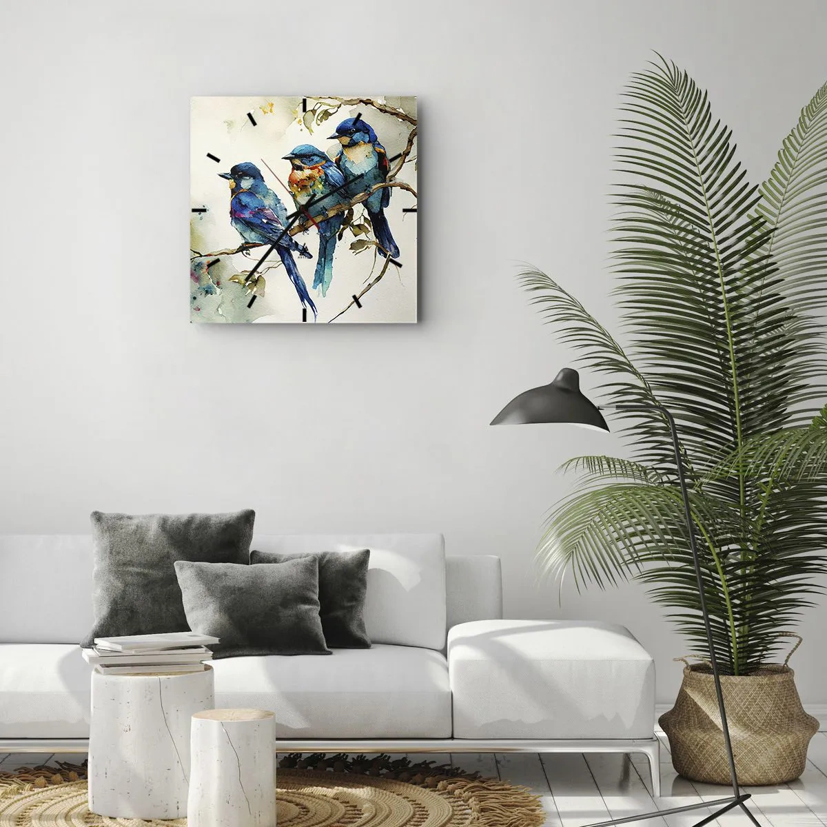 Wanduhr - Glasuhr - War er beleidigt? - 30x30 cm