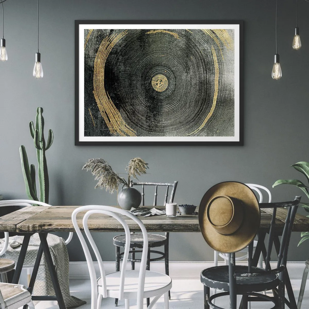 Poster in einem schwarzem Rahmen - Veränderung und Beständigkeit - 40x30 cm
