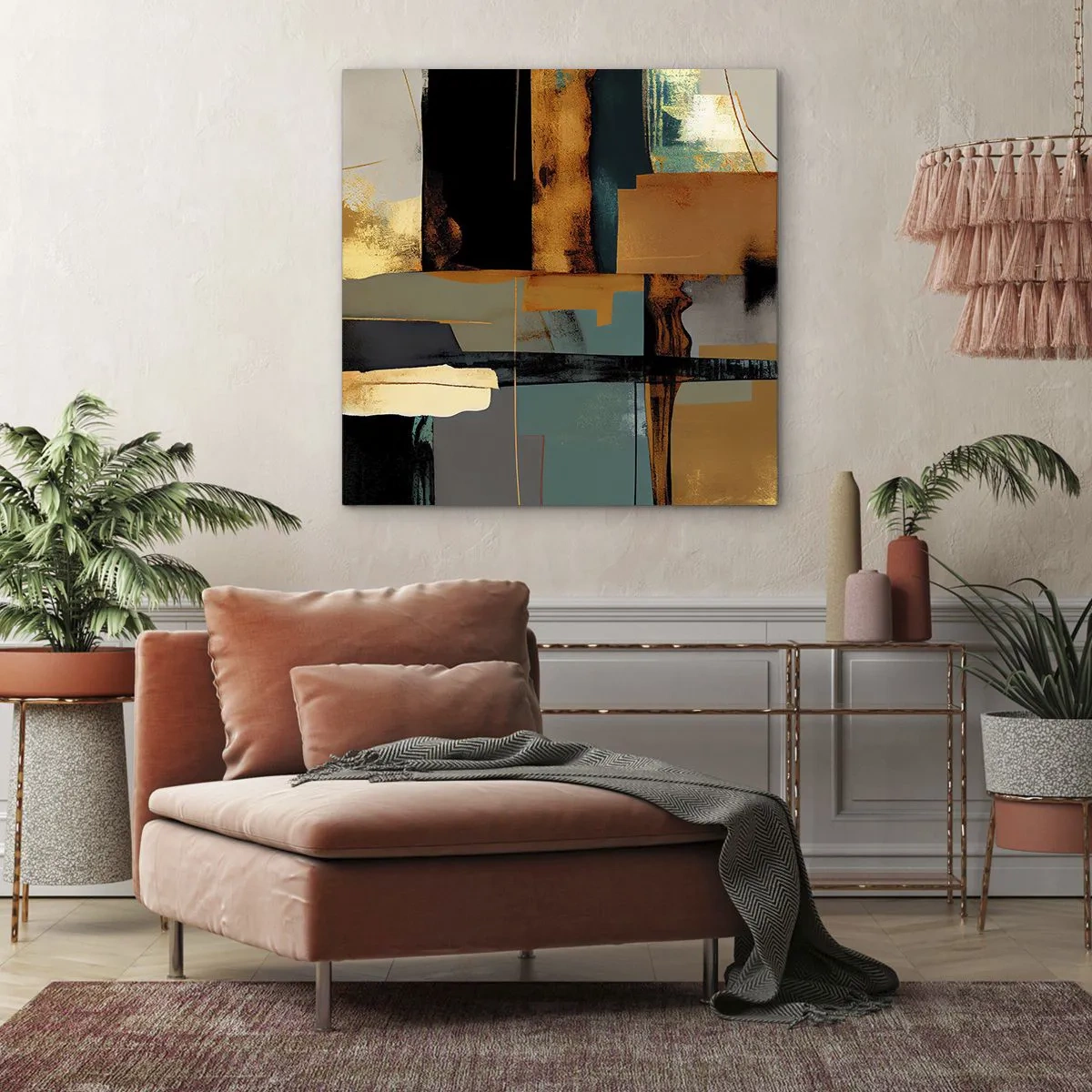 Bild auf Leinwand - Leinwandbild - Abstraktion – Licht und Schatten - 40x40 cm