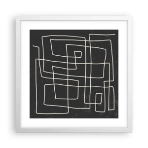 Poster in einem weißen Rahmen - Nicht so einfach - 40x40 cm