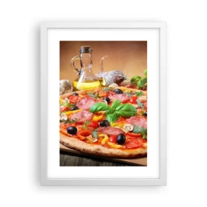 Poster in einem weißen Rahmen - Mit echtem italienischem Flair - 30x40 cm