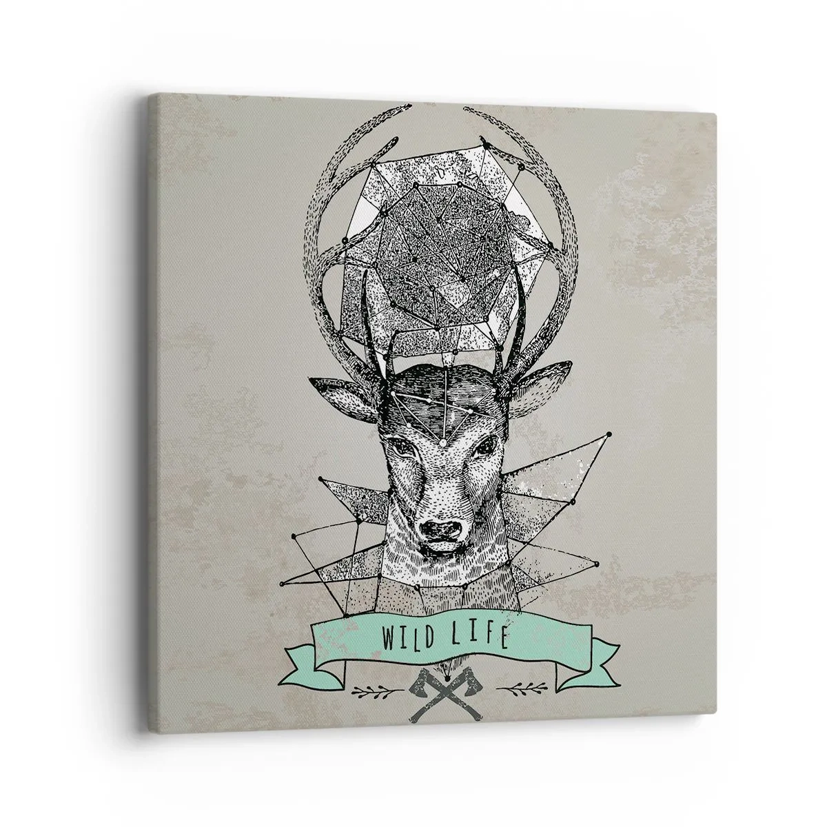 Bild auf Leinwand - Leinwandbild - St. sehen Hubertus - 40x40 cm