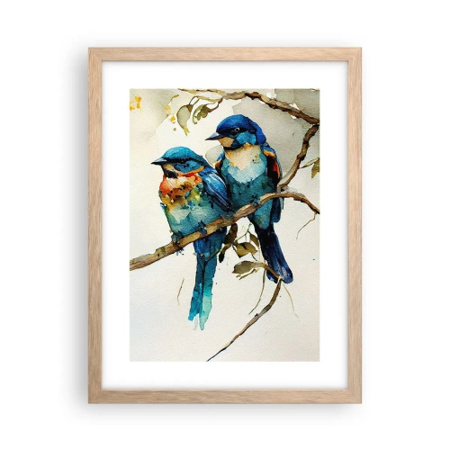 Poster in einem Rahmen aus heller Eiche - War er beleidigt? - 30x40 cm