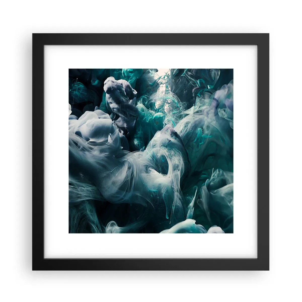 Poster in einem schwarzem Rahmen - Farbbewegung - 30x30 cm