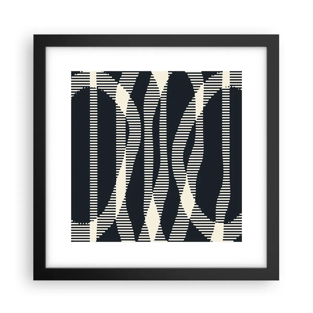 Poster in einem schwarzem Rahmen - Ein Versuch, die Dunkelheit zu durchbrechen - 30x30 cm