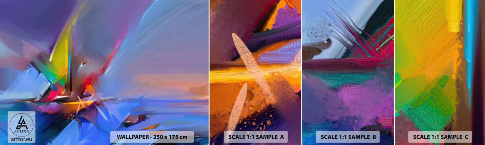 Fototapetenmuster Standard Eco - Propeller wie ein Vogel - Abstraktion, Stück, Segelboot - 100x30 cm