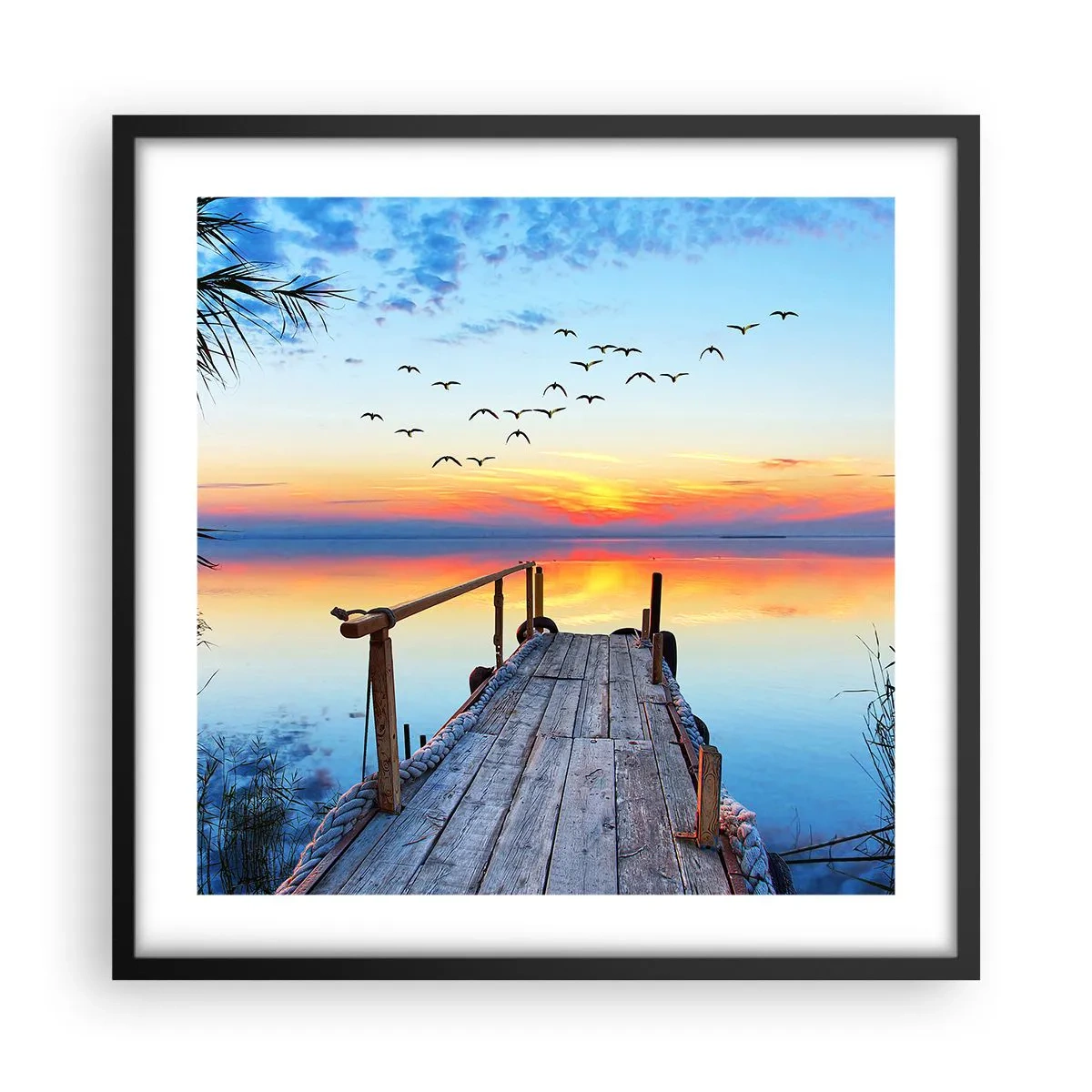 Poster in einem schwarzem Rahmen - Es ist Zeit, zurückzukehren ... - 50x50 cm