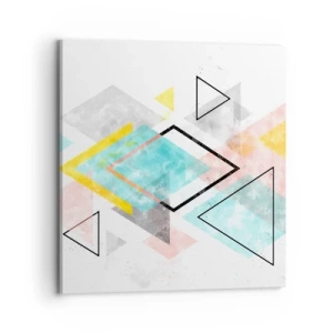 Bild auf Leinwand - Leinwandbild - Geometrisches Spiel - 70x70 cm