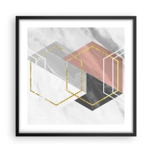 Poster in einem schwarzem Rahmen - Kettenkomposition - 50x50 cm