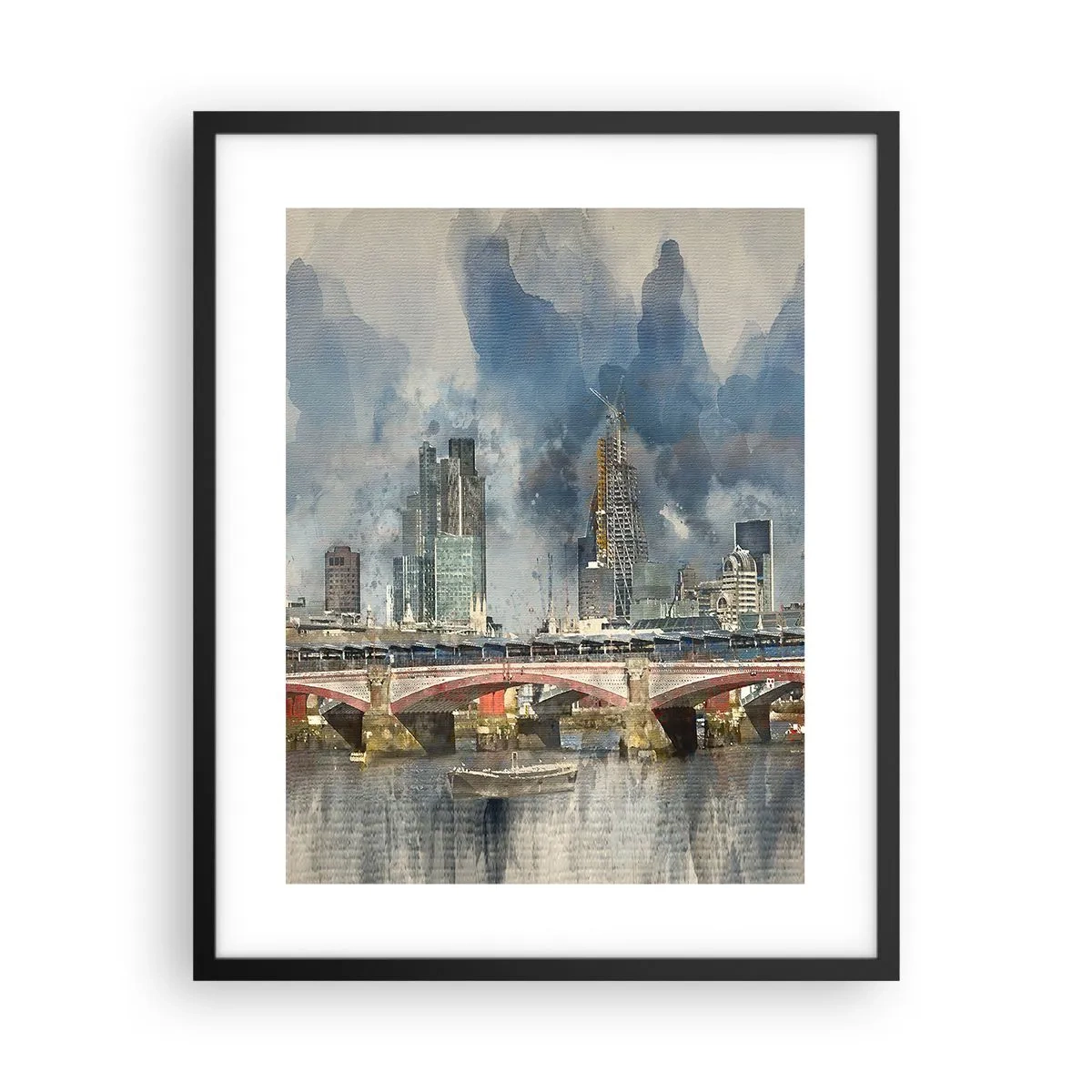 Poster in einem schwarzem Rahmen - London in seiner ganzen Pracht - 40x50 cm