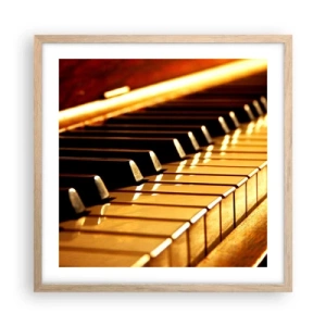 Poster in einem Rahmen aus heller Eiche - Endlose Möglichkeiten - 50x50 cm