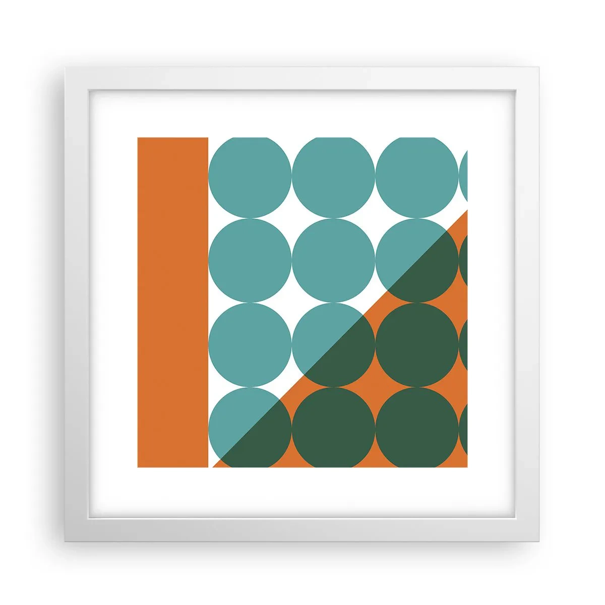 Poster in einem weißen Rahmen - Nach oben und schräg - 30x30 cm