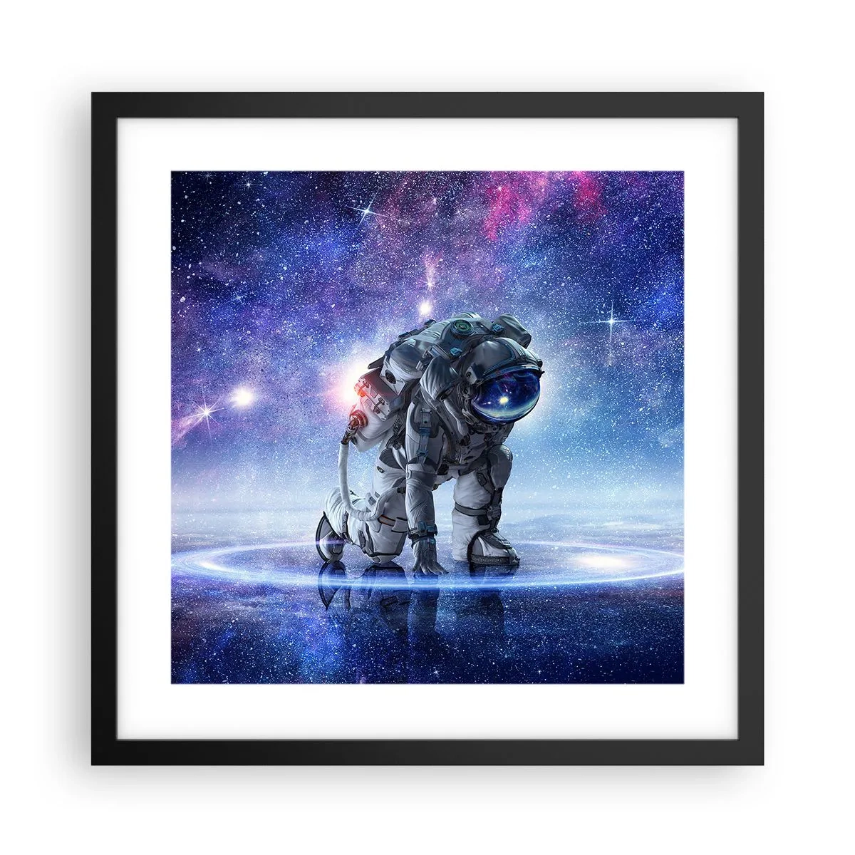 Poster in einem schwarzem Rahmen - Der Sternenhimmel über mir - 40x40 cm