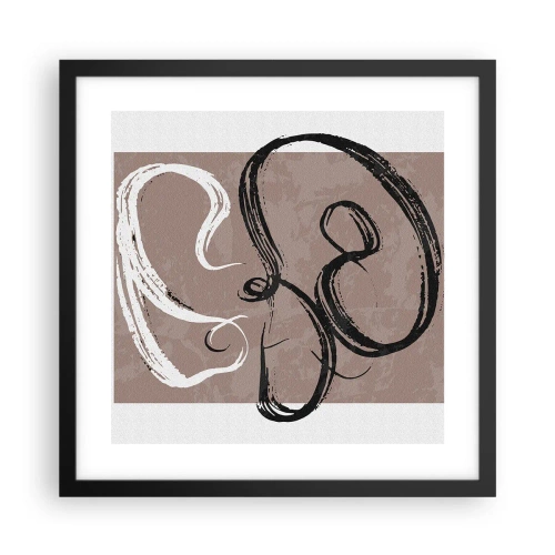 Poster in einem schwarzem Rahmen - Komposition – die Suche nach Fülle - 40x40 cm