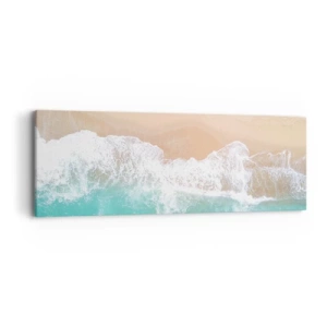 Bild auf Leinwand - Leinwandbild - Eine streichelnde Berührung - 90x30 cm