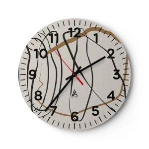 Wanduhr - Glasuhr - Komposition – Looptanz - 30x30 cm