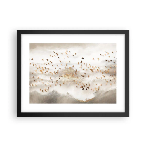 Poster in einem schwarzem Rahmen - Es ist schon die Zeit… - 40x30 cm