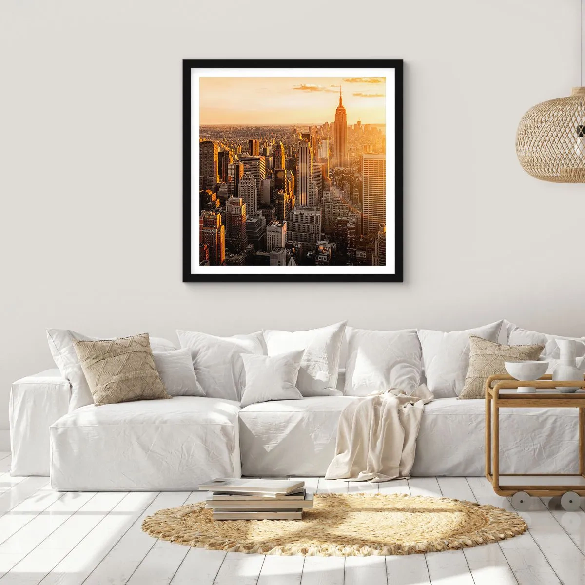 Poster in einem schwarzem Rahmen - In der Sonne wachsen - 50x50 cm