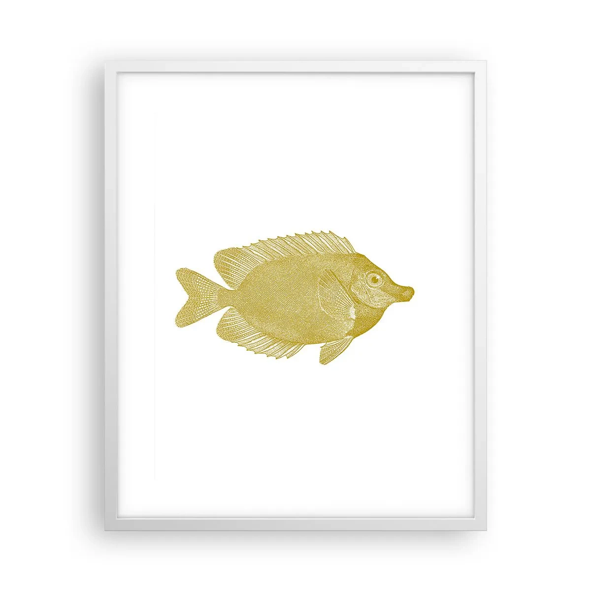 Poster in einem weißen Rahmen - Fisch und das war’s - 40x50 cm