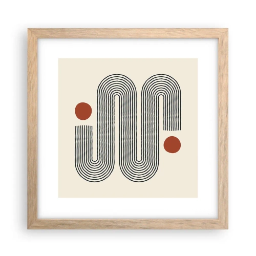 Poster in einem Rahmen aus heller Eiche - Vom Anfang bis zum Ende - 30x30 cm