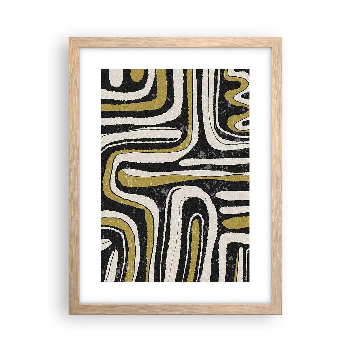 Poster in einem Rahmen aus heller Eiche - Komposition: Straßen und Gassen - 30x40 cm