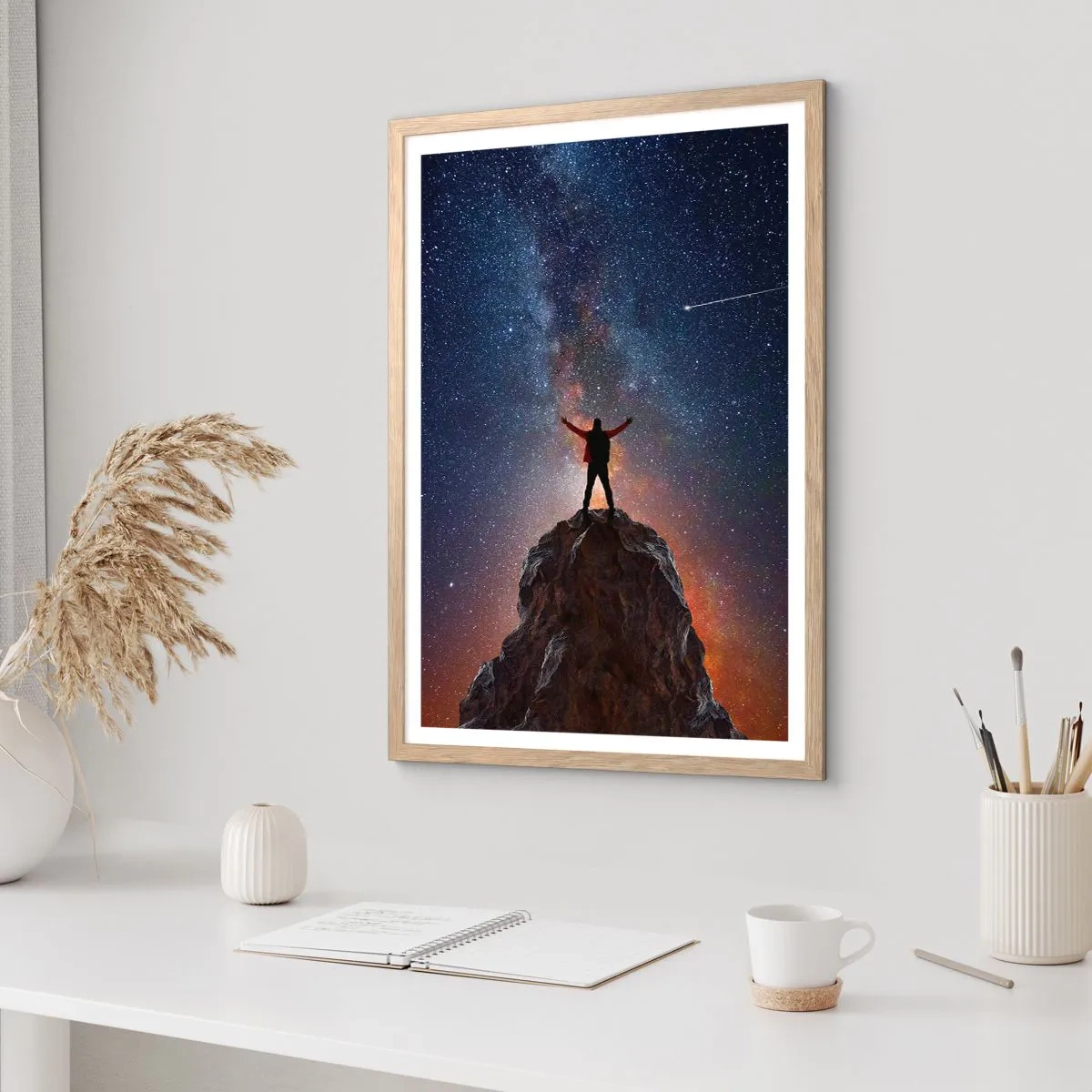 Poster in einem Rahmen aus heller Eiche - Die Macht ist mit mir! - 50x70 cm