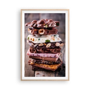 Poster in einem Rahmen aus heller Eiche - Entzückende Aussicht - 61x91 cm