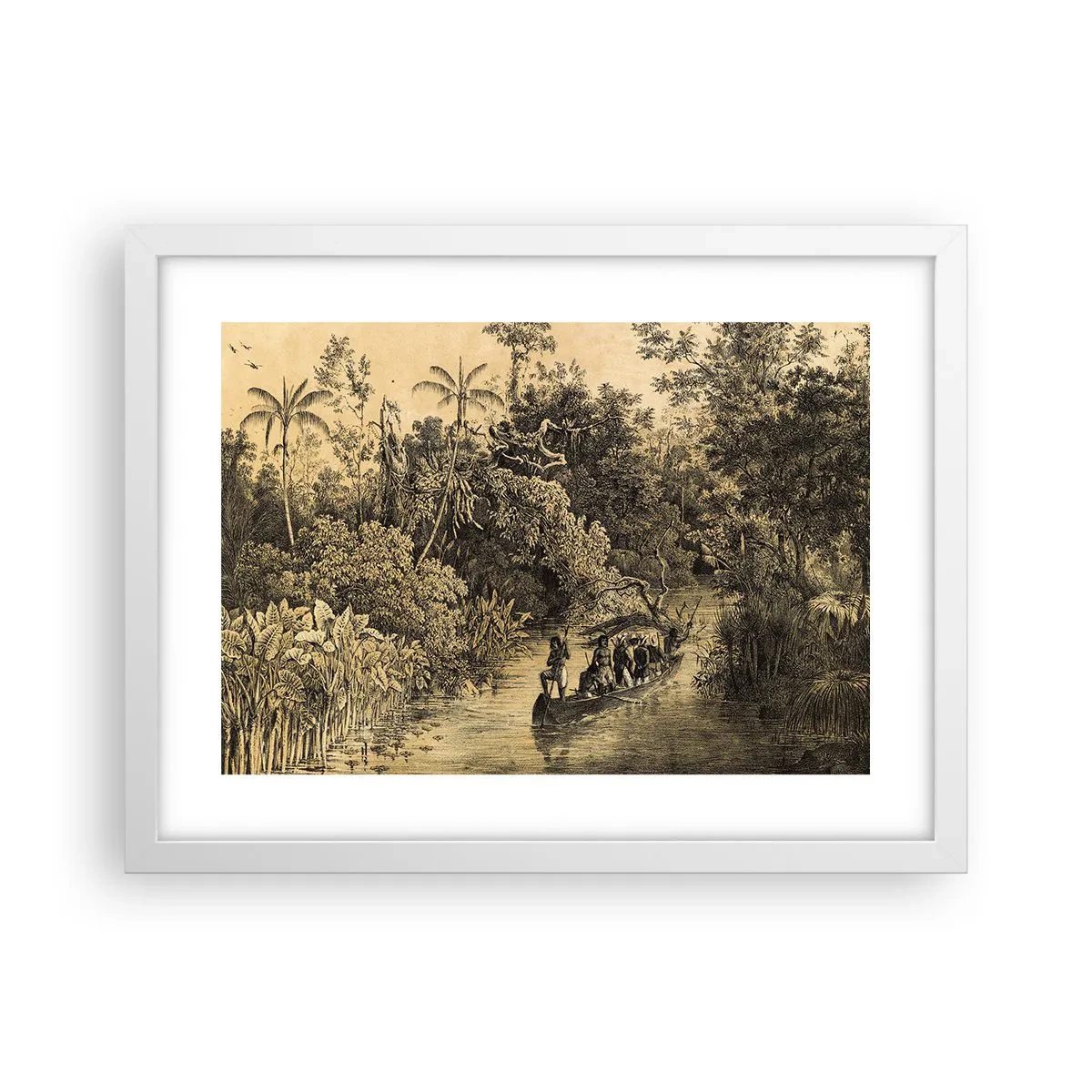 Poster in einem weißen Rahmen - Expedition zur Quelle - 40x30 cm