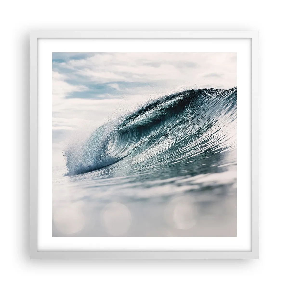 Poster in einem weißen Rahmen - Wasserspitze - 50x50 cm