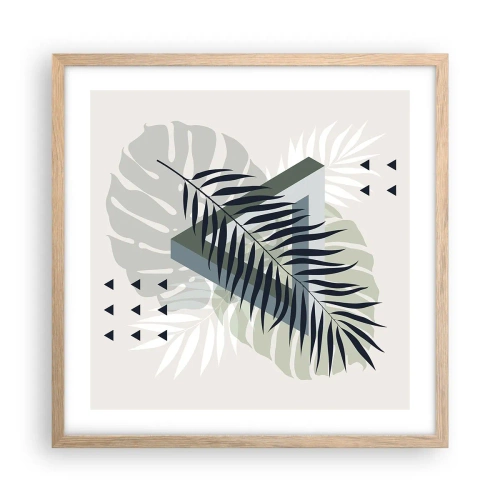 Poster in einem Rahmen aus heller Eiche - Natur und Geometrie – zwei Ordnungen? - 50x50 cm